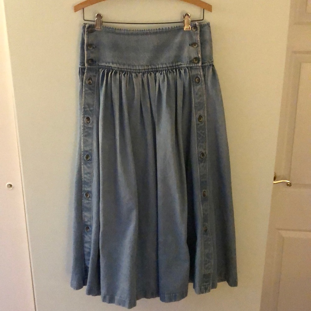 Vintage High Waist Mom Skirt prairie, hippie, boho